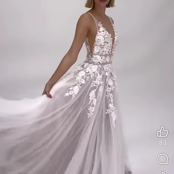 Morilee Rosa 5763 Smokey Lavender - Picture 2 of 5